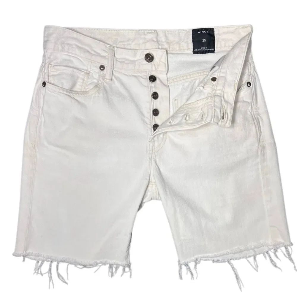 Vince White Denim Cut off Style Jean Shorts Size 25